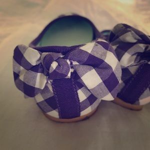Janie and Jack Gingham Flats Size 10